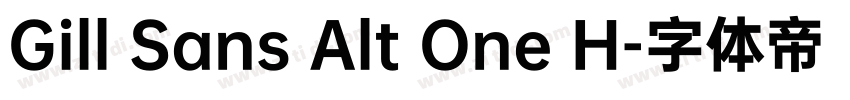 Gill Sans Alt One H字体转换